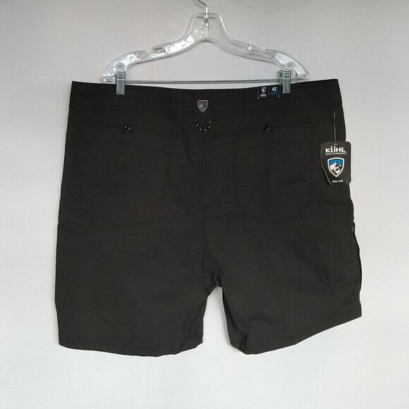 Kuhl Ramblr Hiking Shorts 8 ins Inseam 42 Waist Lightweight UPF 50 Black New NWT - Picture 2 of 5